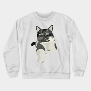 Kitty Cat Laying Down Crewneck Sweatshirt